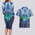 Personalised French Polynesia Bora Bora Couples Matching Long Sleeve Bodycon Dress and Hawaiian Shirt Beach Landscape Polynesian Style