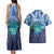 Personalised French Polynesia Bora Bora Couples Matching Tank Maxi Dress and Hawaiian Shirt Beach Landscape Polynesian Style