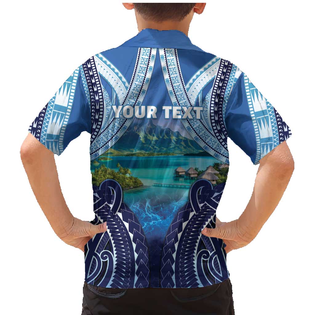 Personalised French Polynesia Bora Bora Family Matching Mermaid Dress and Hawaiian Shirt Beach Landscape Polynesian Style LT05 - Polynesian Pride
