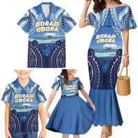 Personalised French Polynesia Bora Bora Family Matching Mermaid Dress and Hawaiian Shirt Beach Landscape Polynesian Style LT05 - Polynesian Pride