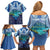 Personalised French Polynesia Bora Bora Family Matching Off Shoulder Short Dress and Hawaiian Shirt Beach Landscape Polynesian Style