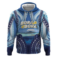 Personalised French Polynesia Bora Bora Hoodie Beach Landscape Polynesian Style