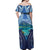 Personalised French Polynesia Bora Bora Off Shoulder Maxi Dress Beach Landscape Polynesian Style