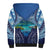 Personalised French Polynesia Bora Bora Sherpa Hoodie Beach Landscape Polynesian Style