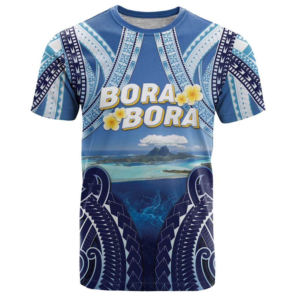 Personalised French Polynesia Bora Bora T Shirt Beach Landscape Polynesian Style