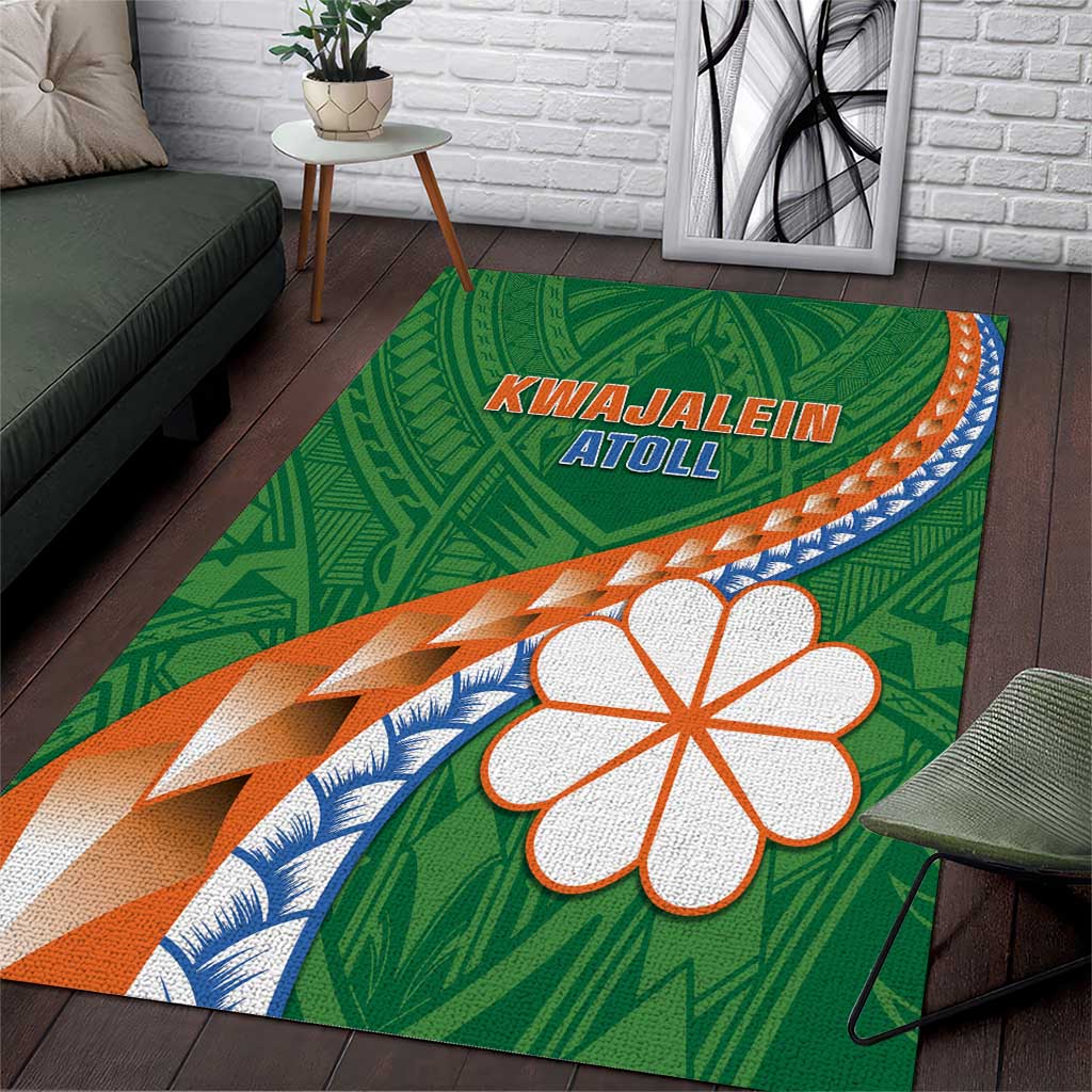 Marshall Islands Kwajalein Atoll Area Rug Polynesian Tribal Tattoo