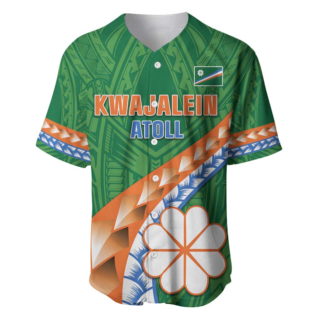 Personalised Marshall Islands Kwajalein Atoll Baseball Jersey Polynesian Tribal Tattoo