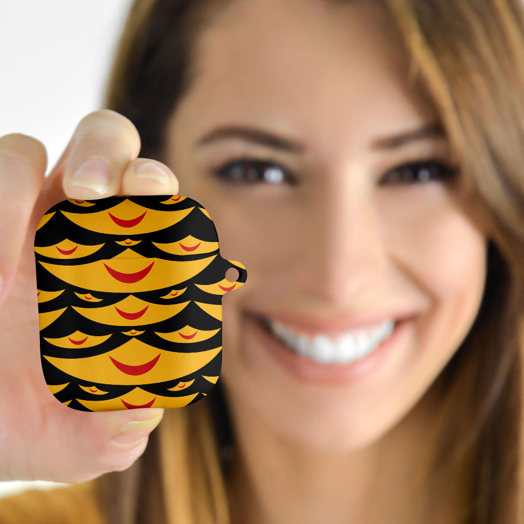 Hawaii Ahu Ula Inspired AirPods Case Black Version LT05 - Polynesian Pride