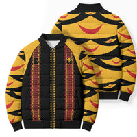 Hawaii Ahu Ula Inspired Bomber Puffer Jacket Black Version LT05 - Polynesian Pride
