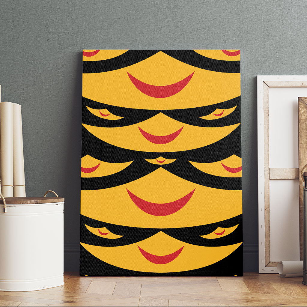 Hawaii Ahu Ula Inspired Canvas Wall Art Black Version LT05 - Polynesian Pride