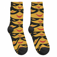Hawaii Ahu Ula Inspired Crew Socks Black Version LT05 - Polynesian Pride