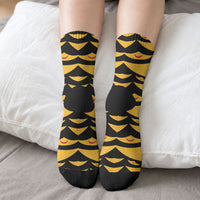 Hawaii Ahu Ula Inspired Crew Socks Black Version LT05 - Polynesian Pride