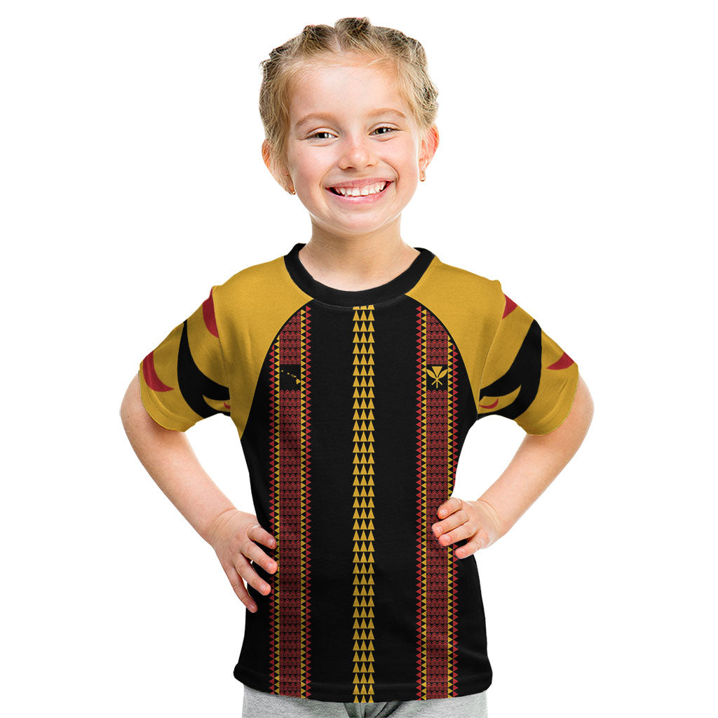 Hawaii Ahu Ula Inspired Kid T Shirt Black Version LT05 Black - Polynesian Pride