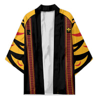 Hawaii Ahu Ula Inspired Kimono Black Version LT05 Unisex Black - Polynesian Pride