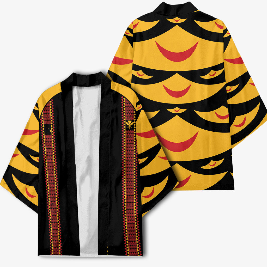Hawaii Ahu Ula Inspired Kimono Black Version LT05 - Polynesian Pride