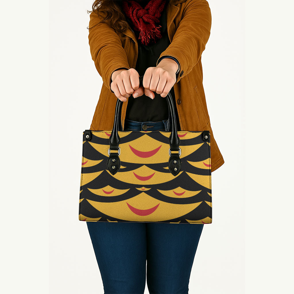 Hawaii Ahu Ula Inspired Leather Bag Black Version LT05 - Polynesian Pride