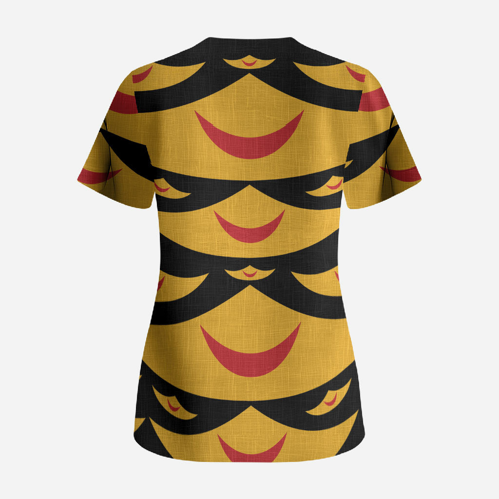Hawaii Ahu Ula Inspired Scrub Top Black Version LT05 - Polynesian Pride