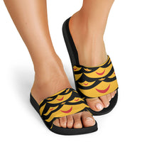 Hawaii Ahu Ula Inspired Slide Sandals Black Version LT05 - Polynesian Pride
