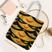 Hawaii Ahu Ula Inspired Tote Bag Black Version LT05 White Strap One Size Black - Polynesian Pride