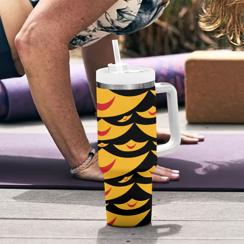 Hawaii Ahu Ula Inspired Tumbler With Handle Black Version LT05 - Polynesian Pride