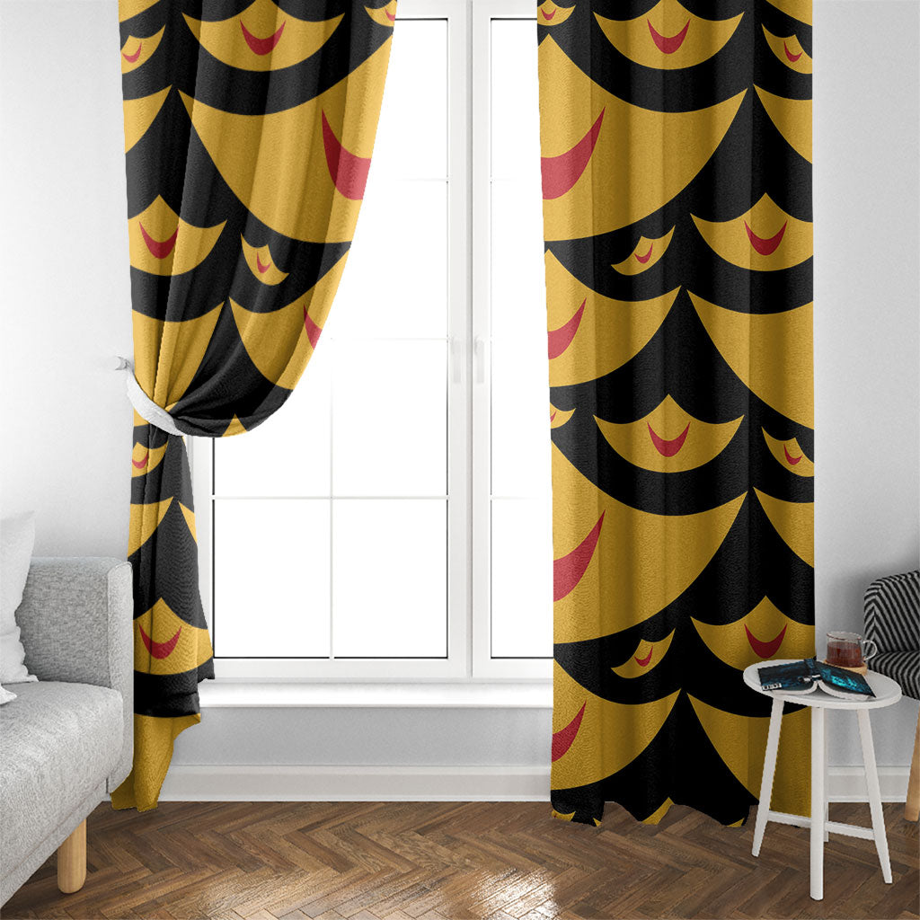 Hawaii Ahu Ula Inspired Window Curtain Black Version LT05 - Polynesian Pride