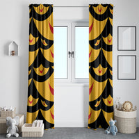 Hawaii Ahu Ula Inspired Window Curtain Black Version LT05 - Polynesian Pride