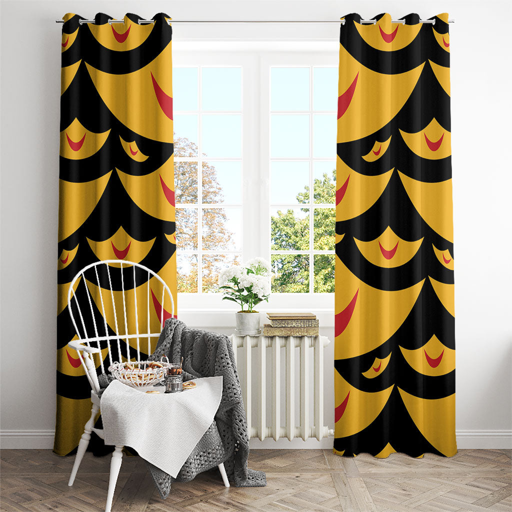 Hawaii Ahu Ula Inspired Window Curtain Black Version LT05 - Polynesian Pride