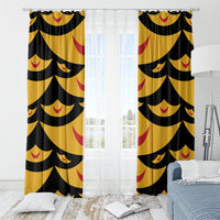 Hawaii Ahu Ula Inspired Window Curtain Black Version LT05 - Polynesian Pride