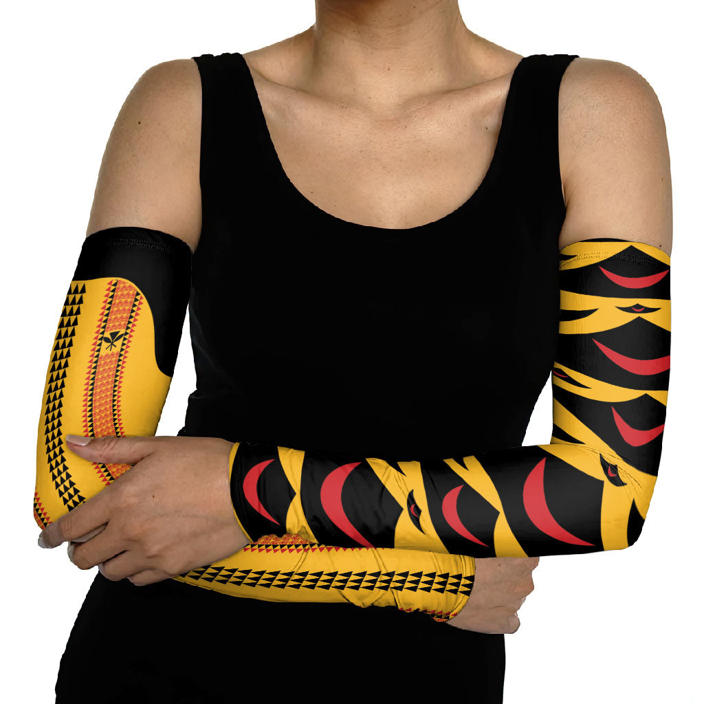 Hawaii Ahu Ula Inspired Arm Sleeves Yellow Version LT05 - Polynesian Pride