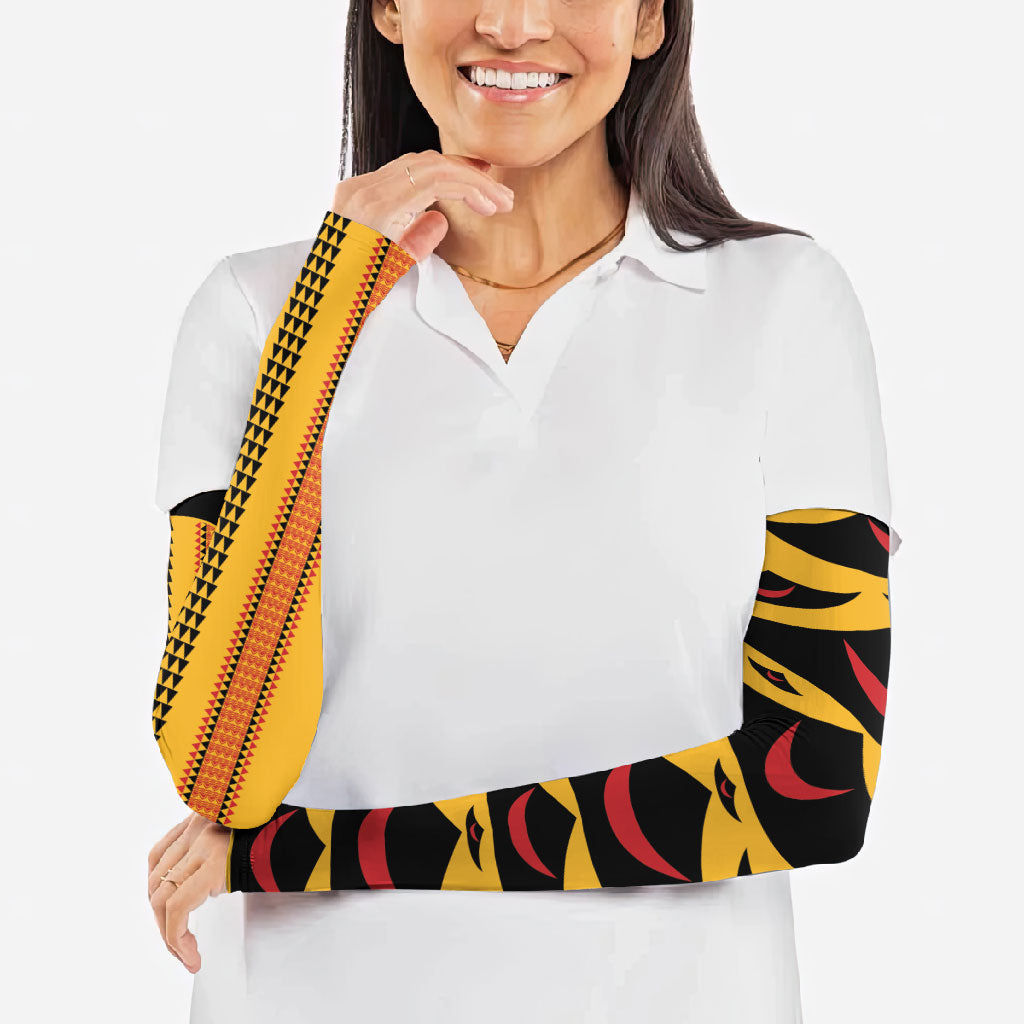 Hawaii Ahu Ula Inspired Arm Sleeves Yellow Version LT05 - Polynesian Pride