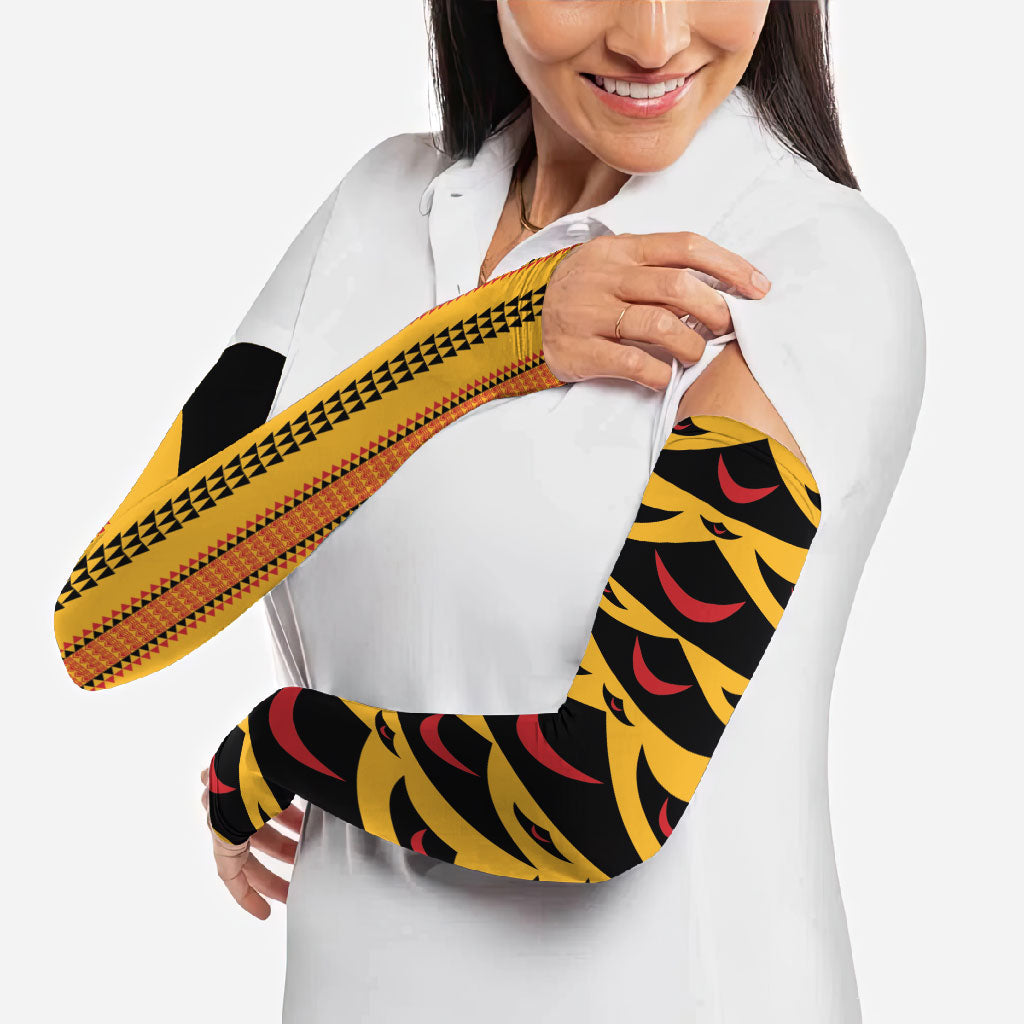 Hawaii Ahu Ula Inspired Arm Sleeves Yellow Version LT05 - Polynesian Pride