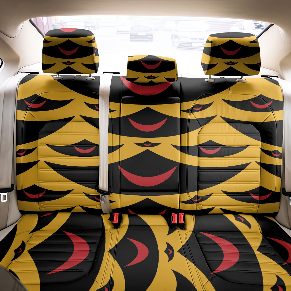 Hawaii Ahu Ula Inspired Back Car Seat Cover Yellow Version LT05 - Polynesian Pride