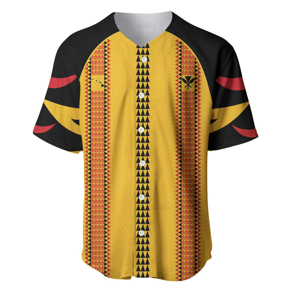 Hawaii Ahu Ula Inspired Baseball Jersey Yellow Version LT05 Yellow - Polynesian Pride