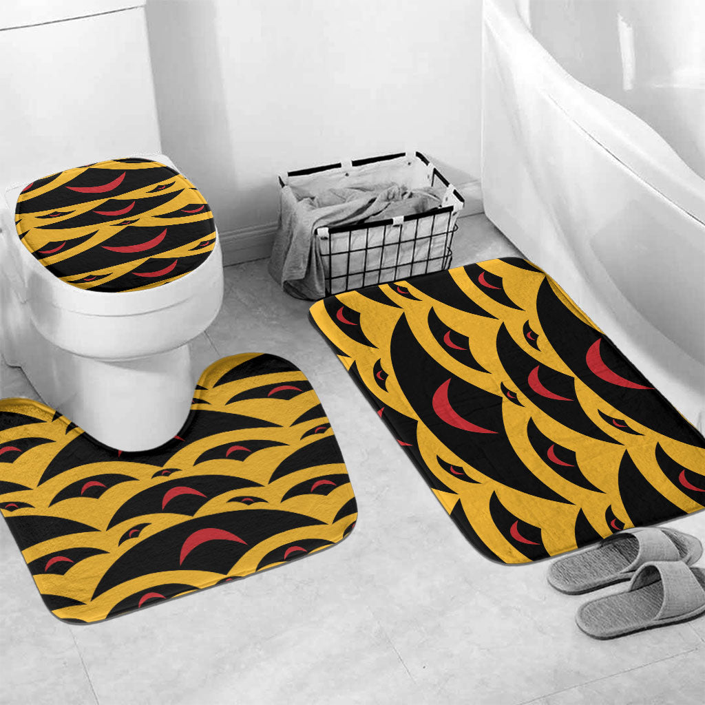 Hawaii Ahu Ula Inspired Bathroom Set Yellow Version LT05 Mat Set Only (3 pcs) One Size Yellow - Polynesian Pride