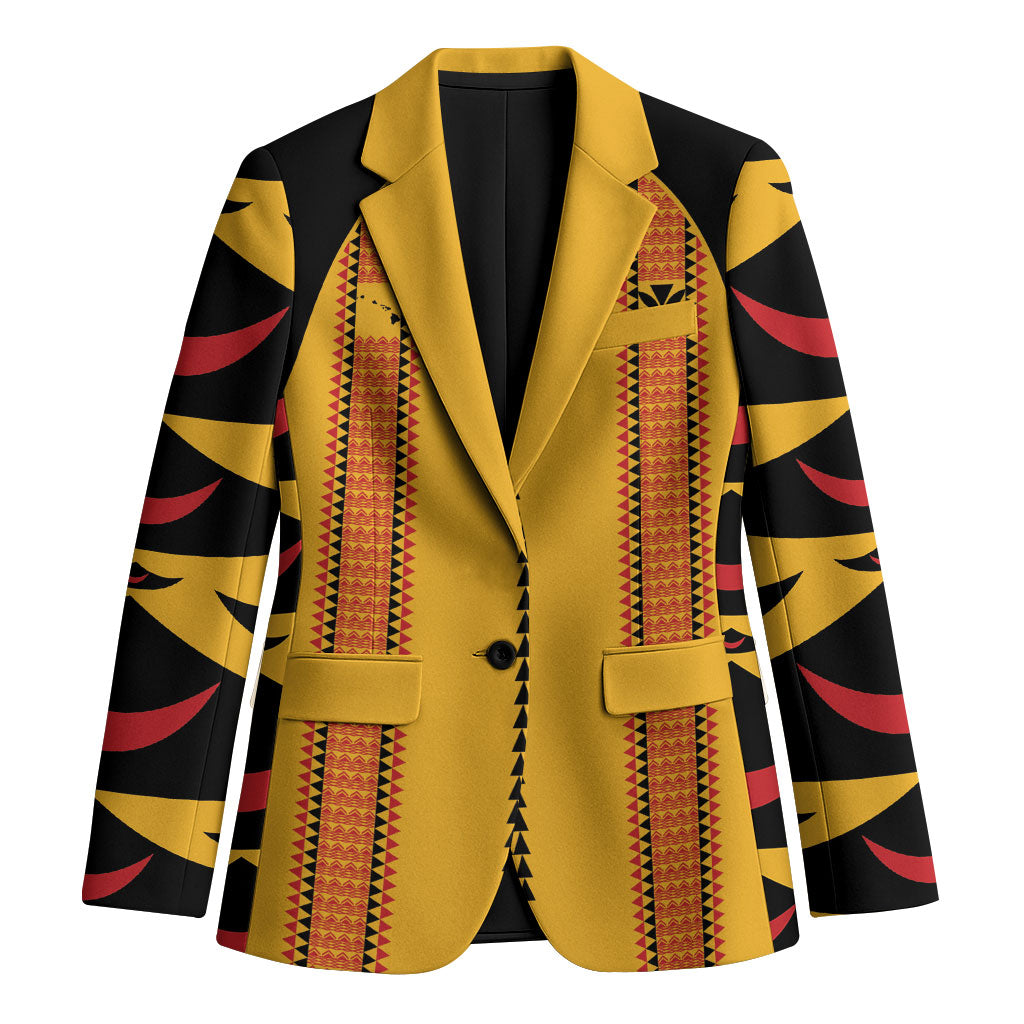Hawaii Ahu Ula Inspired Blazer Yellow Version LT05 Unisex Yellow - Polynesian Pride