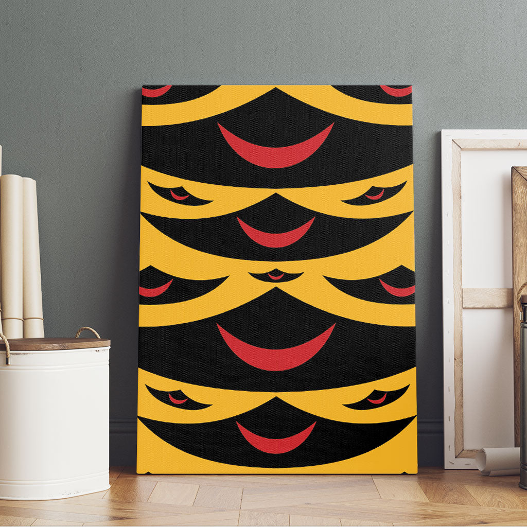 Hawaii Ahu Ula Inspired Canvas Wall Art Yellow Version LT05 - Polynesian Pride