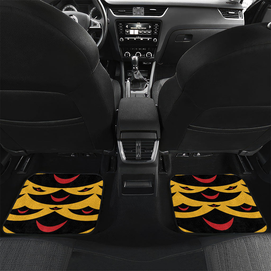 Hawaii Ahu Ula Inspired Car Mats Yellow Version LT05 Set 2pcs - Back Yellow - Polynesian Pride
