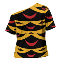 Hawaii Ahu Ula Inspired Cross Shoulder Shirt Yellow Version LT05 - Polynesian Pride