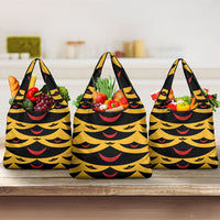 Hawaii Ahu Ula Inspired Grocery Bag Yellow Version LT05 3-pack One Size Yellow - Polynesian Pride