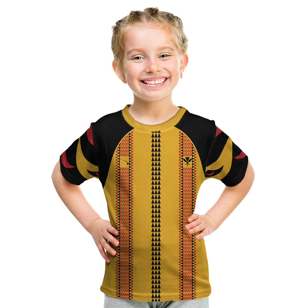 Hawaii Ahu Ula Inspired Kid T Shirt Yellow Version LT05 Yellow - Polynesian Pride