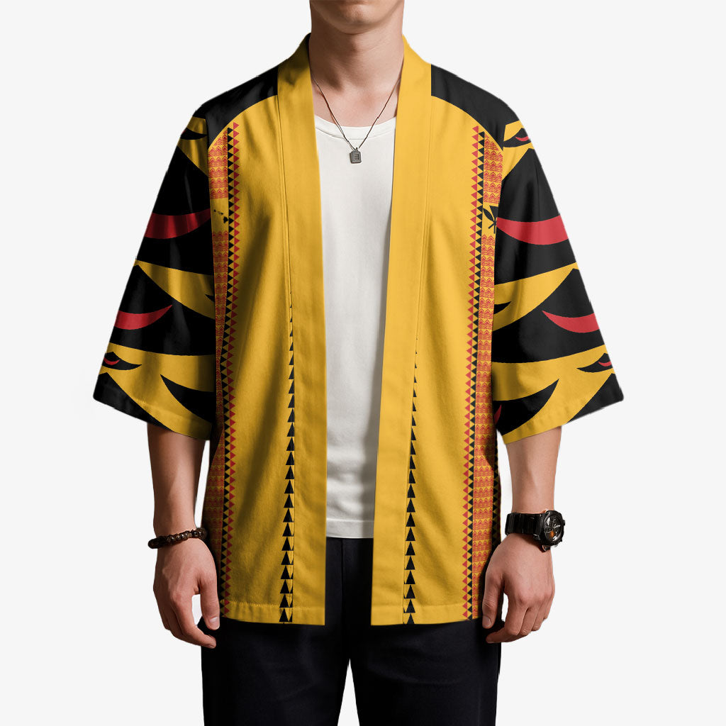 Hawaii Ahu Ula Inspired Kimono Yellow Version LT05 - Polynesian Pride