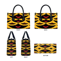 Hawaii Ahu Ula Inspired Leather Bag Yellow Version LT05 - Polynesian Pride