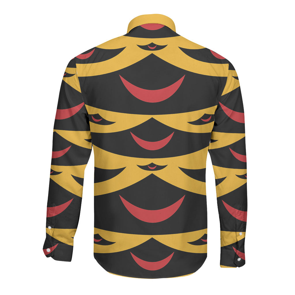 Hawaii Ahu Ula Inspired Long Sleeve Button Shirt Yellow Version LT05 - Polynesian Pride