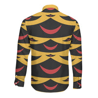 Hawaii Ahu Ula Inspired Long Sleeve Button Shirt Yellow Version LT05 - Polynesian Pride