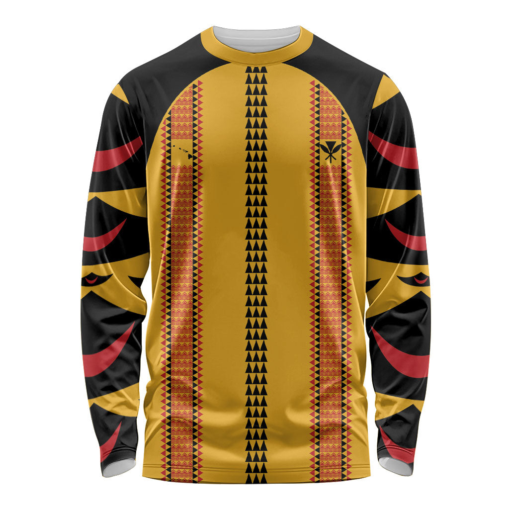 Hawaii Ahu Ula Inspired Long Sleeve Shirt Yellow Version LT05 Unisex Yellow - Polynesian Pride