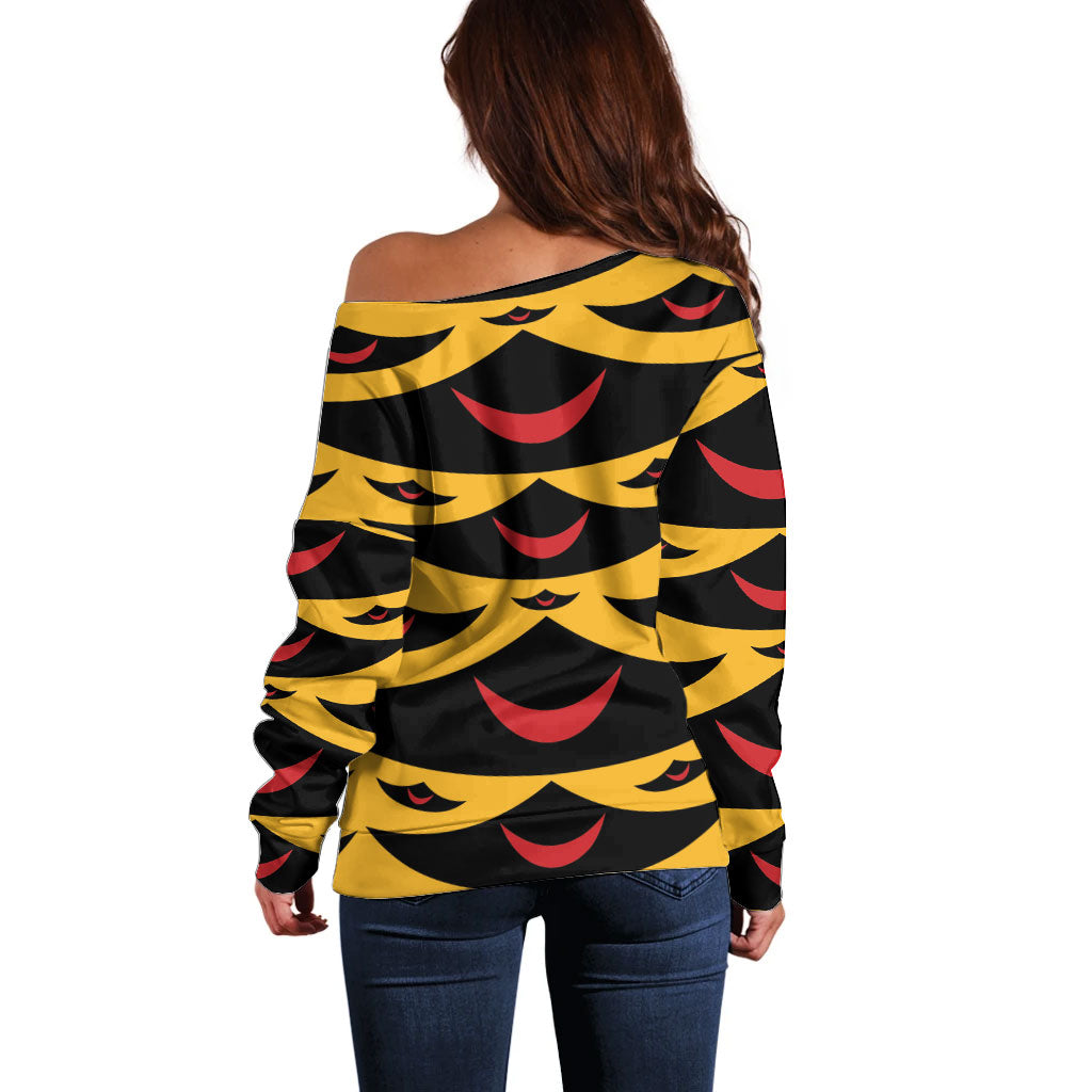 Hawaii Ahu Ula Inspired Off Shoulder Sweater Yellow Version LT05 - Polynesian Pride