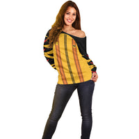 Hawaii Ahu Ula Inspired Off Shoulder Sweater Yellow Version LT05 - Polynesian Pride