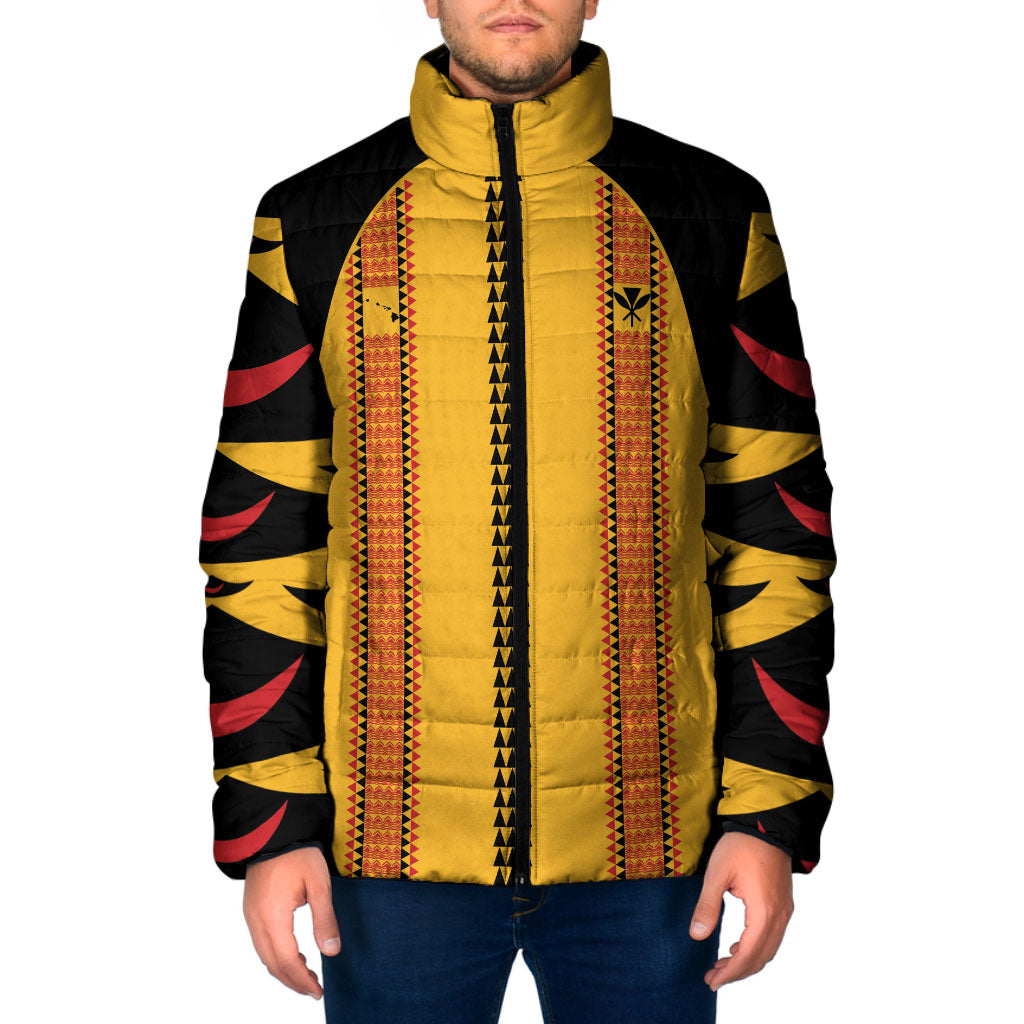 Hawaii Ahu Ula Inspired Padded Jacket Yellow Version LT05 Men Yellow - Polynesian Pride