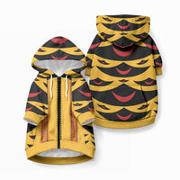 Hawaii Ahu Ula Inspired Pet Hoodie Yellow Version LT05 Zip-up Yellow - Polynesian Pride