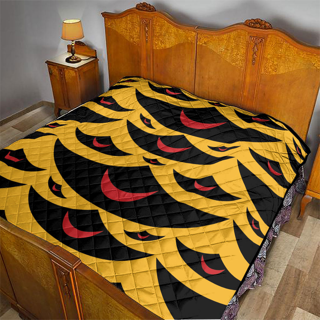 Hawaii Ahu Ula Inspired Quilt Yellow Version LT05 - Polynesian Pride